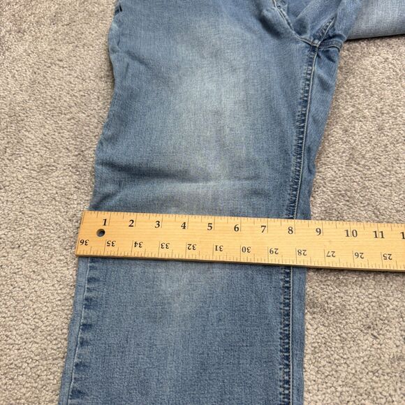 Vintage Y2K 2005 J.Jill Capri Cropped Wide Leg Denim Jeans Womens 8P 28x21 Blue - Picture 14 of 15